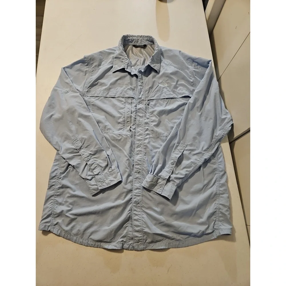 The North Face Tek Wear Mens Nylon Long Sleeve Vented Fishing Hiking Shirt(A1032